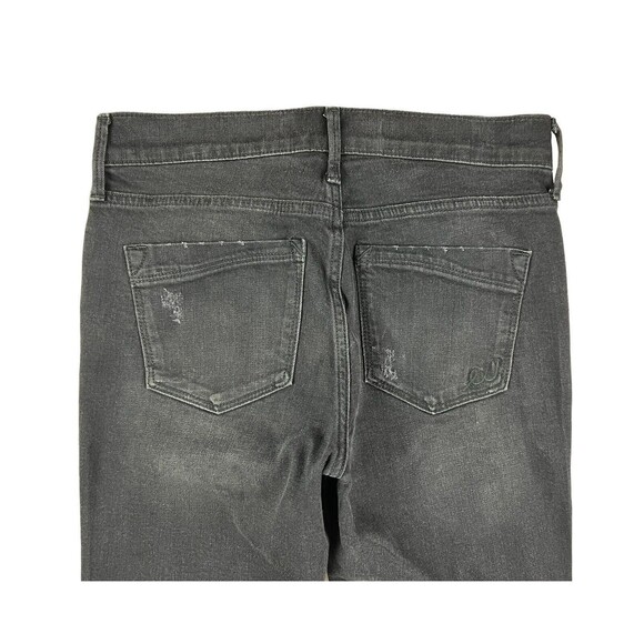 EXPRESS Jeans Women's 2 Skinny Legging Mid-Rise Black Distressing w Sequins - Picture 3 of 10